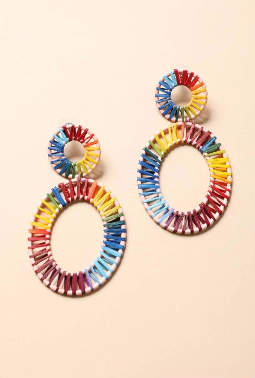 Multi-color Hoop Earrings